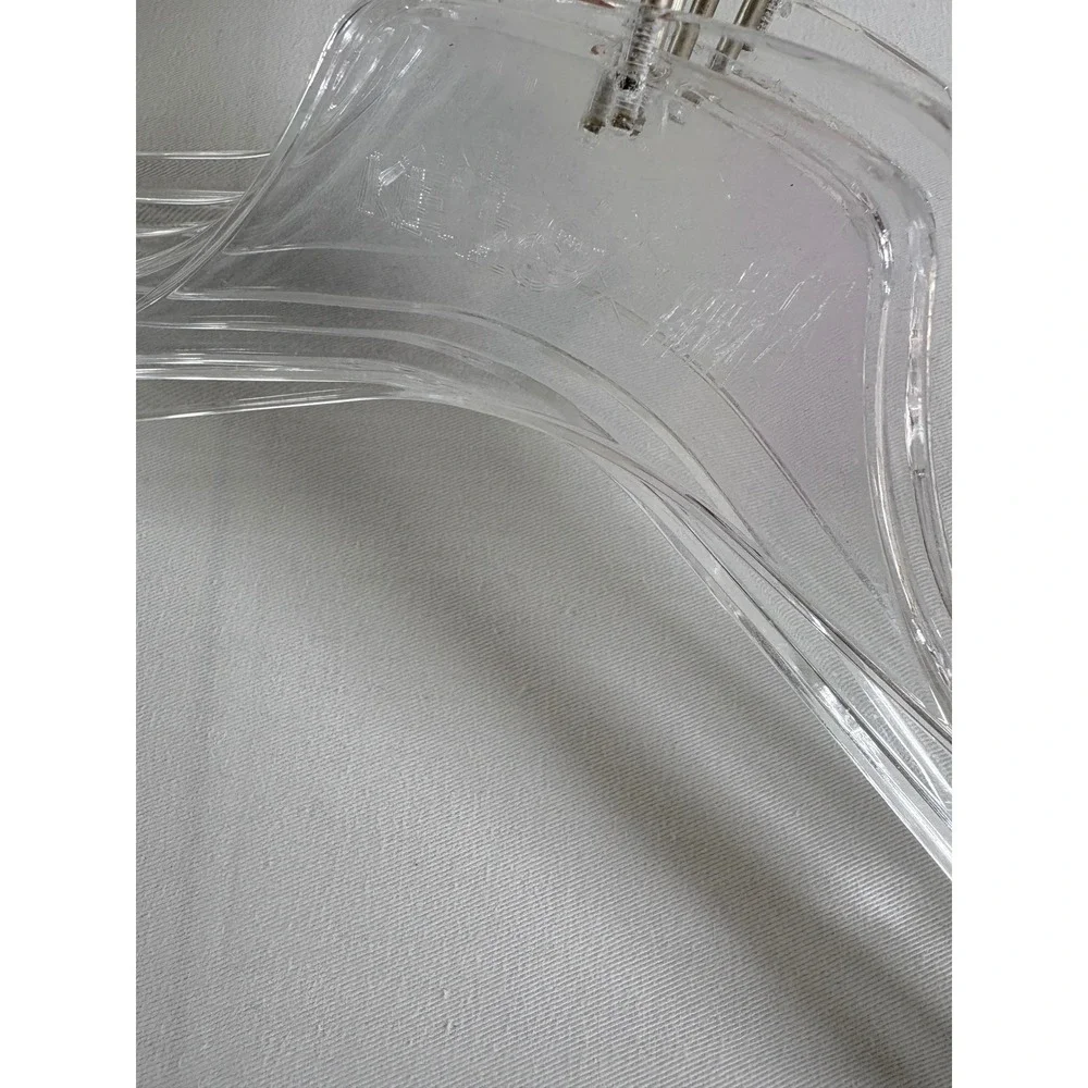 Kenzo x H&M Hangers Clear Good 6pc Acrylic Metal Hook Embossed Logo